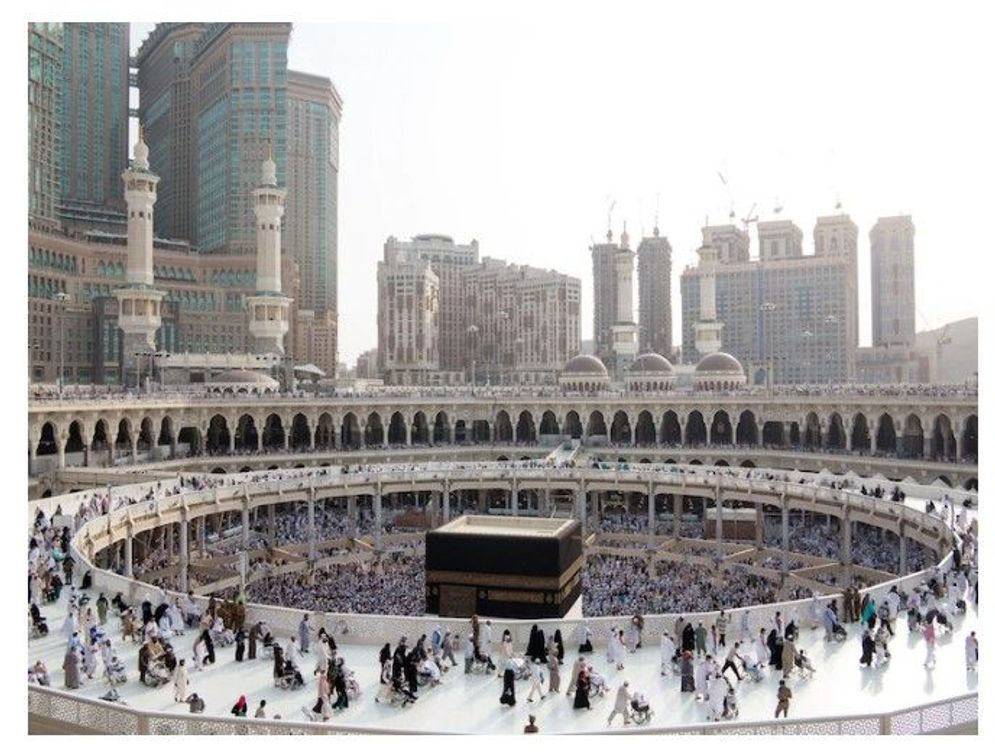 Ilustrasi ibadah haji di Mekkah, Arab Saudi.