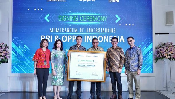 Perluas Transaksi Digital, BRI Jalin Kerja Sama dengan Oppo Indonesia