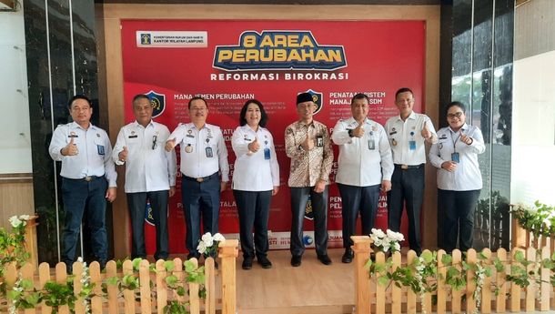 Kemenkumham Lampung Pencanangan Zona Integritas dan Resmikan Pelayanan Terpadu