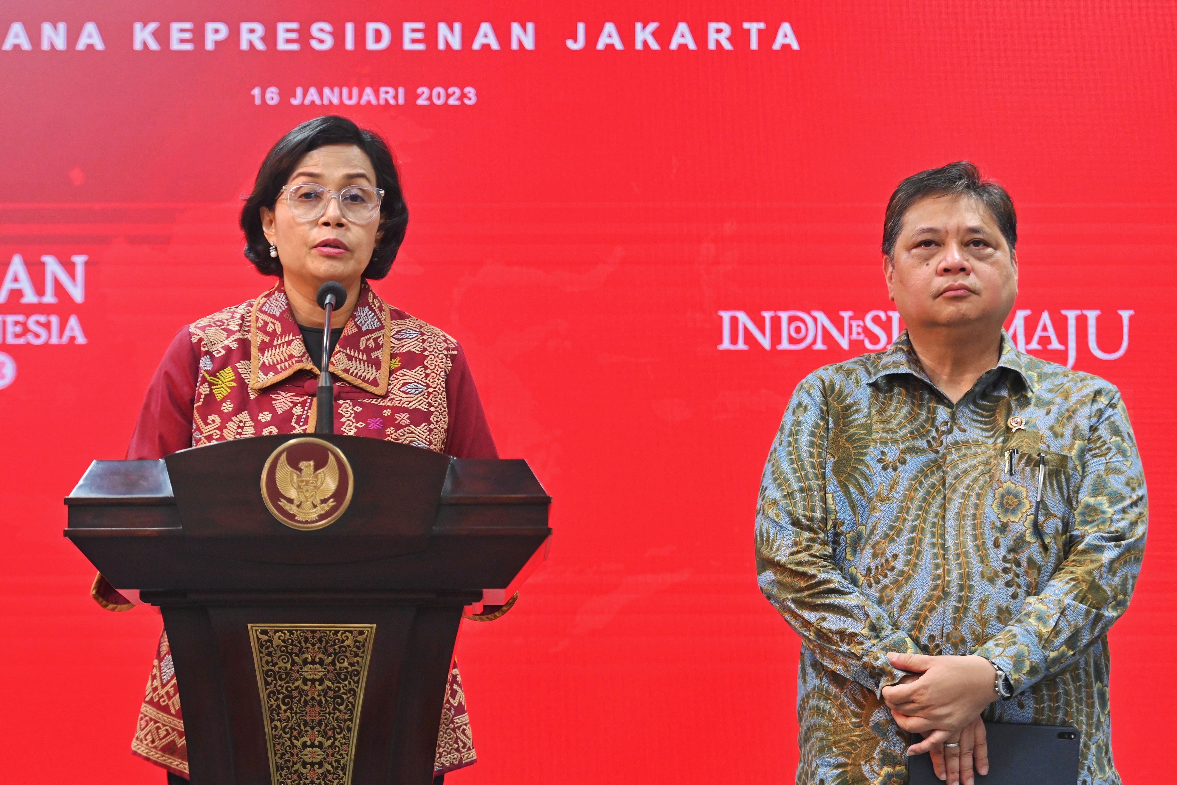 Sri Mulyani Indrawati menyampaikan bahwa Anggaran Pendapatan dan Belanja Negara (APBN) Tahun 2022 telah menjadi instrumen yang sangat strategis untuk menjaga momentum pemulihan ekonomi. (Foto : Setkab)