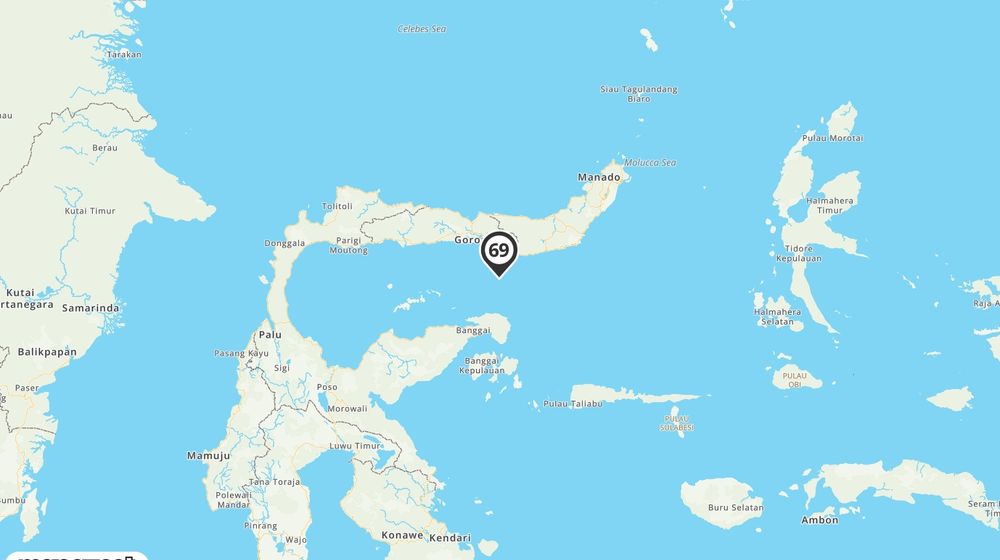 Pusat gempa berada di laut 69 km Tenggara Bone Bolango