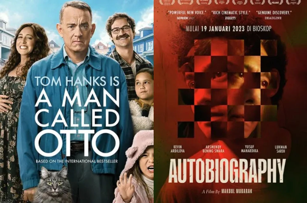 Ilustrasi poster film Autobiography  dan A Man Called Otto.