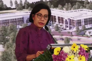 Sri Mulyani dalam Ground Breaking Kampus III UIN Maulana Malik Ibrahim Malang, dikutip Selasa, 24 Januari 2023.png