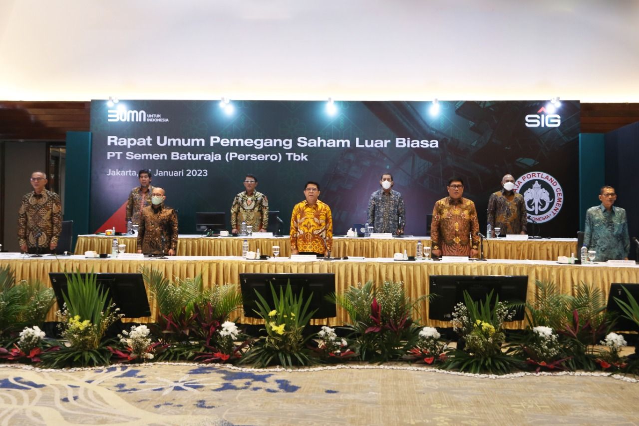 PT Semen Baturaja (Persero) Tbk (SMBR) melakukan Pelaksanaan Rapat Umum Pemegang Saham Luar Biasa (RUPSLB) pada Selasa, 24 Januari 2023. Dalam RUPSLB, perseroan membahas terkait Anggaran Dasar Perseroan dan Perubahan Pengurus Perseroan.