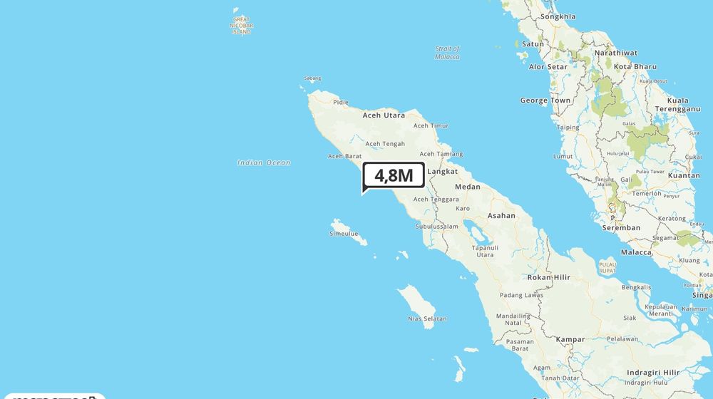 Pusat gempa berada di Laut 91 km Tenggara Meulaboh