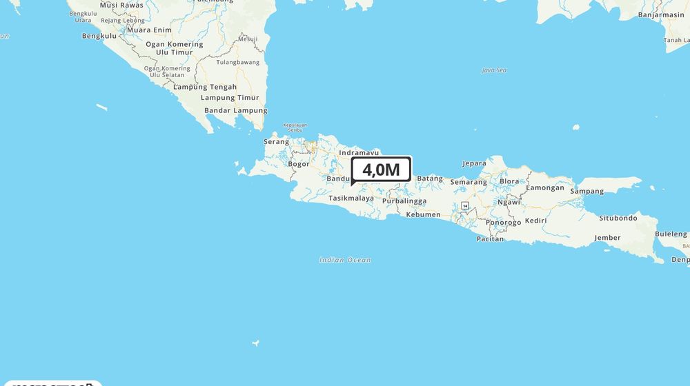 Pusat gempa berada di darat 23 km tenggara Kab. Bandung