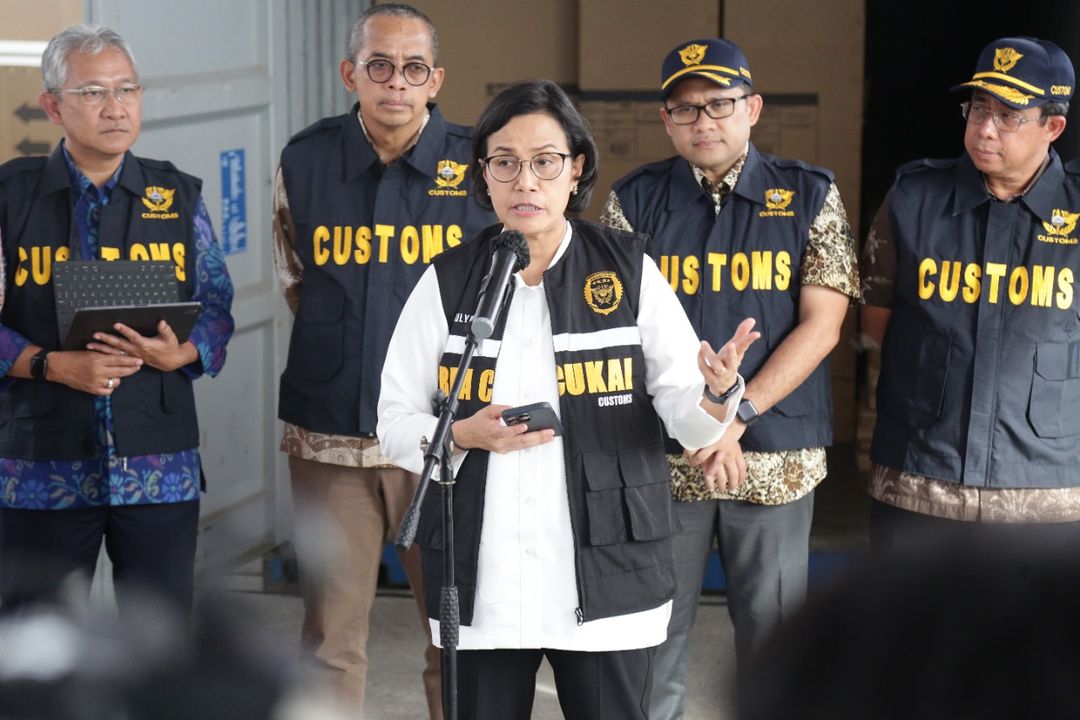 Sri mulyani Cikarang Dry Port, Kabupaten Bekasi, Jumat, 27 Januari 2023..jpeg