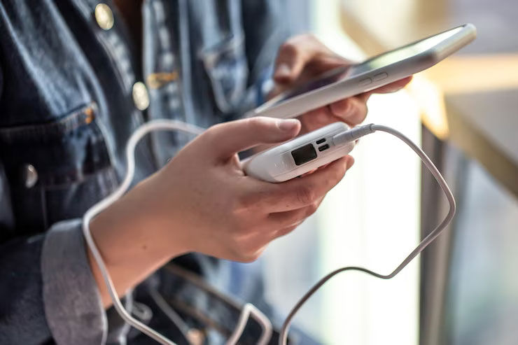 ilustrasi penggunaan power bank | freepik