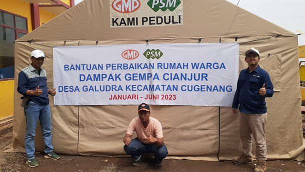 GMP dan PSMI Salurkan Rp2,5 M untuk Renovasi 100 Rumah Korban Gempa Cianjur