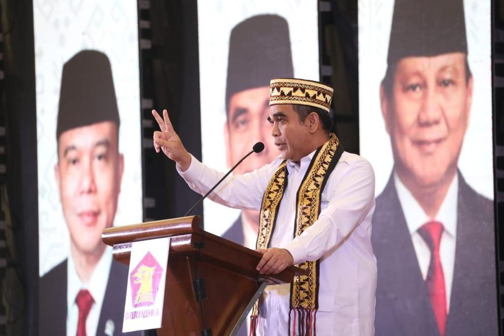 Sekjen Partai Gerindra Ahmad Muzani membuka acara Rapat Kerja Daerah (Rakerda) DPD Gerindra Lampung pada Senin, 30 Januari 2023.
