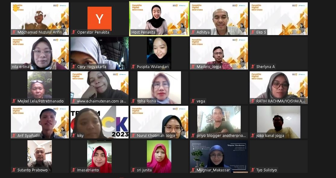 Penakita dan Trenasia menggelar kelas online menulis SEO dengan peserta para blogger se- Indonesia. (Foto:Istimewa)