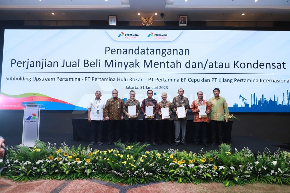 Penandatanganan Perjanjian Jual Beli Minyak Mentah dan/atau kondensat (PJBM).