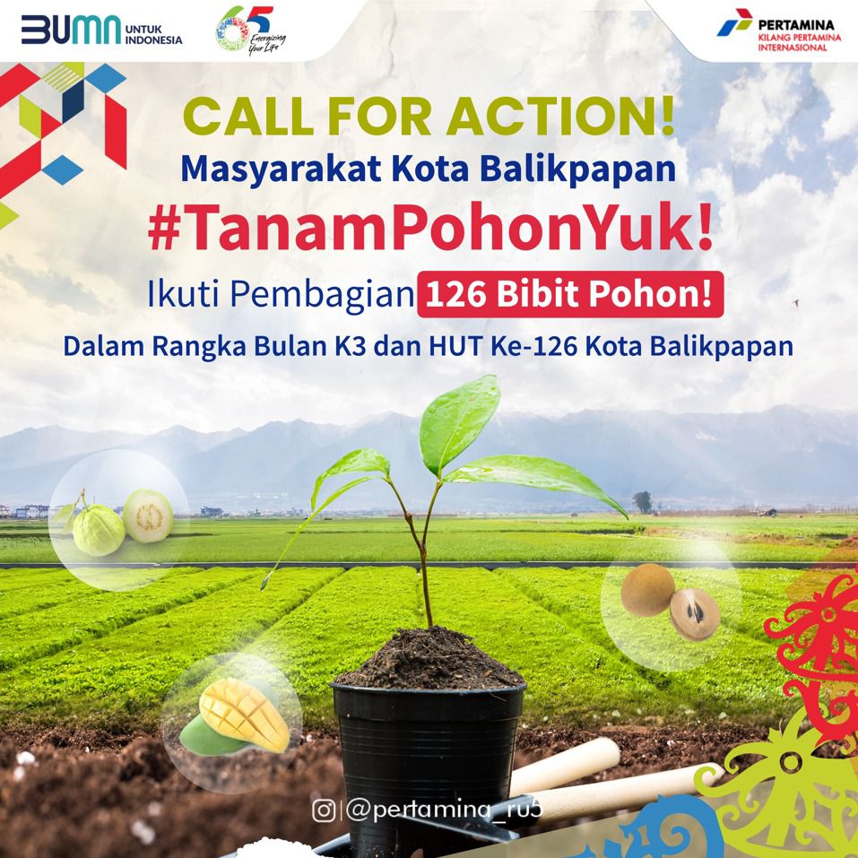 Pertamina bagikan 126 bibit sambut HUT 126 Kota Balikpapan 