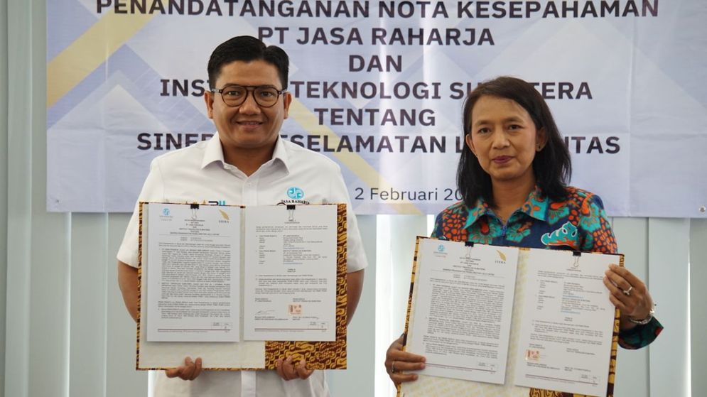 Jasa Raharja bersama Institut Teknologi Sumatera (ITERA) melakukan penandatangan Nota Kesepahaman tentang Sinergi Keselamatan Lalu Lintas.