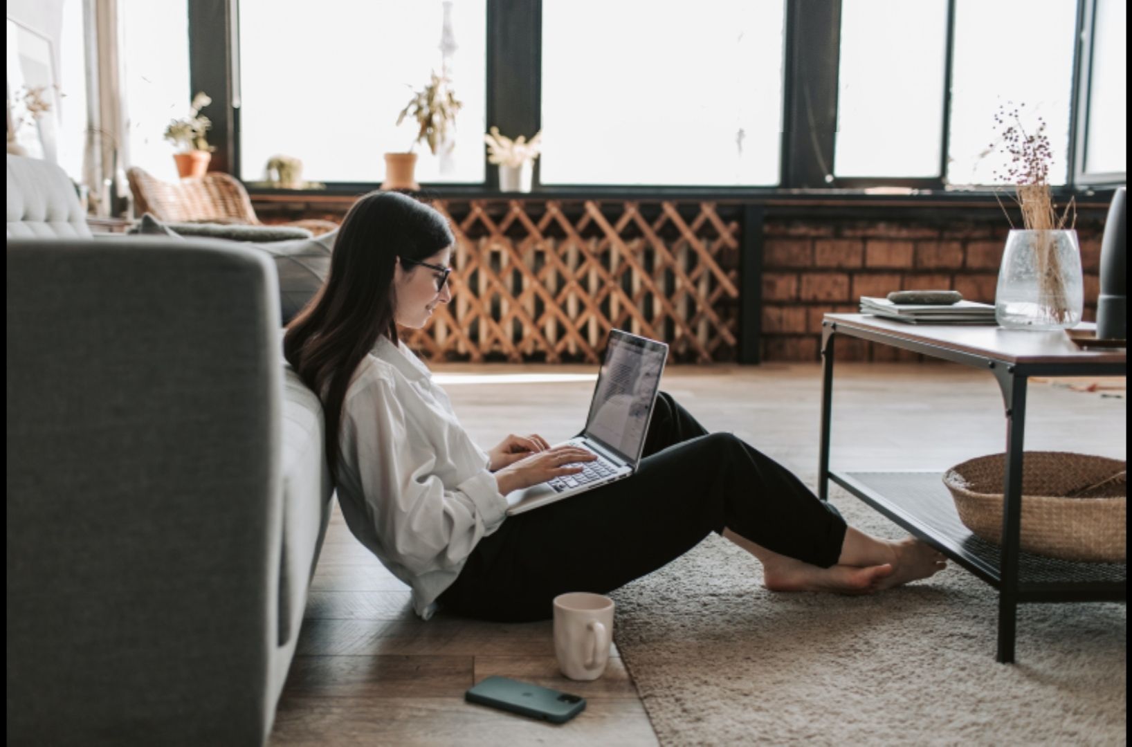 Photo by Vlada Karpovich: https://www.pexels.com/photo/woman-seated-on-ground-working-on-her-laptop-4050296/