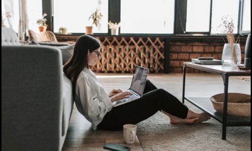 Photo by Vlada Karpovich: https://www.pexels.com/photo/woman-seated-on-ground-working-on-her-laptop-4050296/
