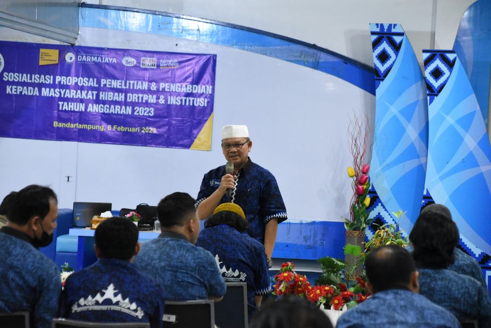 LP2M Institut Informatika dan Bisnis (IIB) Darmajaya menggelar Sosialisasi Proposal Penelitian dan Pengabdian kepada Masyarakat.