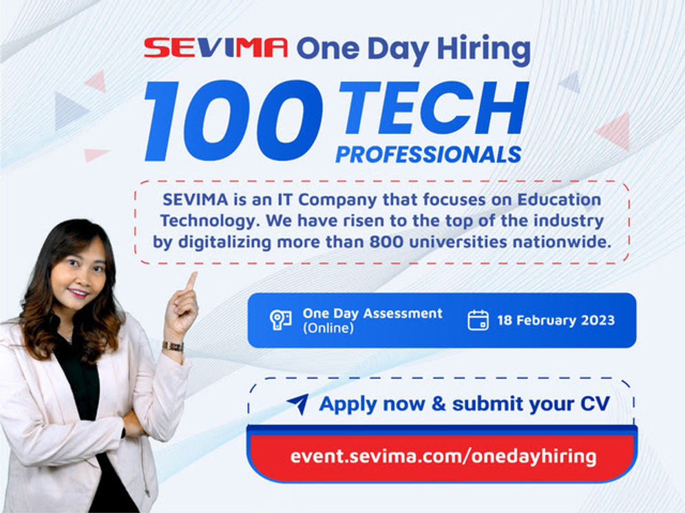 SEVIMA Rekrut 100 Programmer, Wawancara Pagi Sore Kerja, Cek Tanggal Pendaftarannya Buruan Apply!