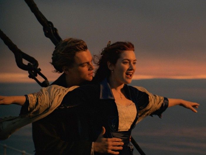 Adegan ikonik di film Titanic.