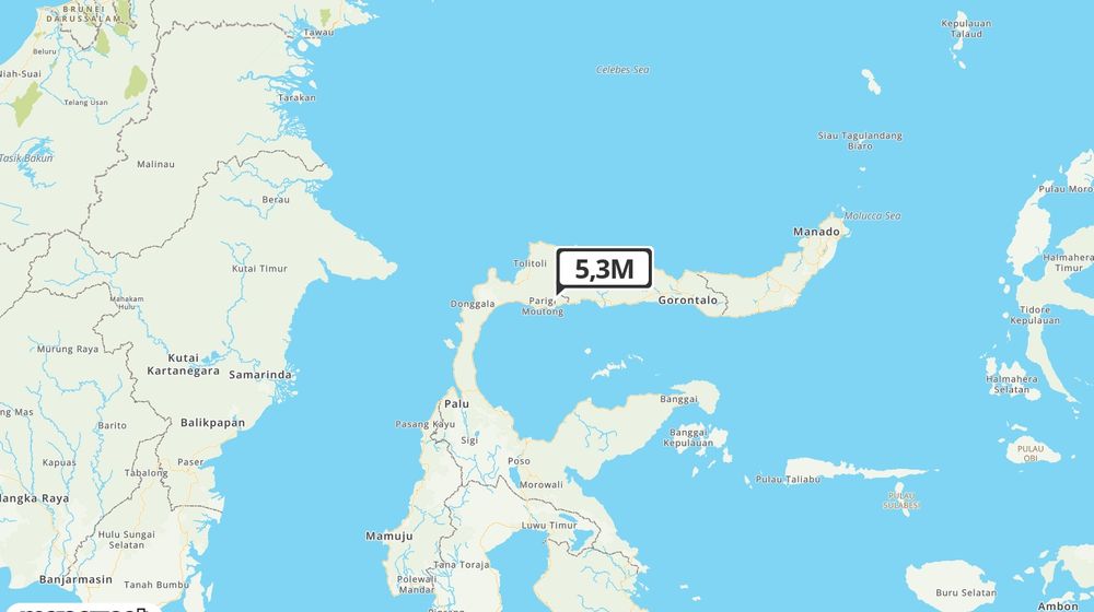 Pusat gempa berada di darat 30 km Tenggara Parigi Moutong