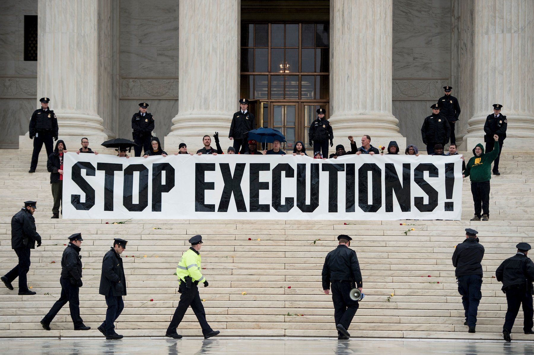 Ilustrasi kampanye penolakan hukuman mati.