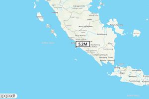 Pusat gempa berada di laut 63 km barat daya Seluma