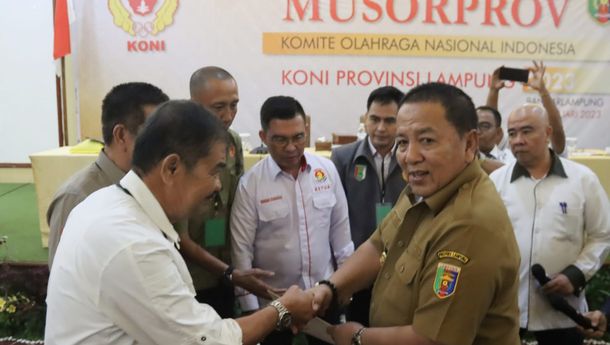 Gubernur Arinal Djunaidi terpilih menjadi Ketua Umum KONI Provinsi Lampung Periode  2023-2027