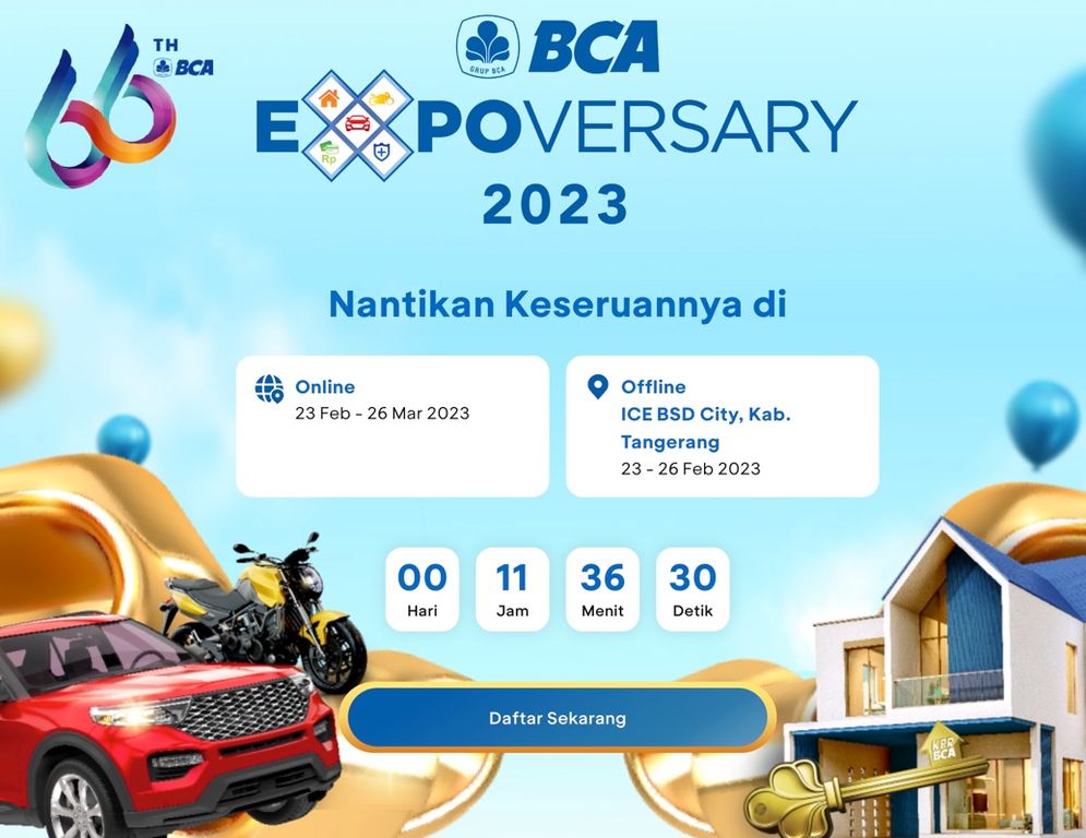 Rayakan HUT ke-66,  BCA Kembali Hadirkan BCA Expoversary 2023