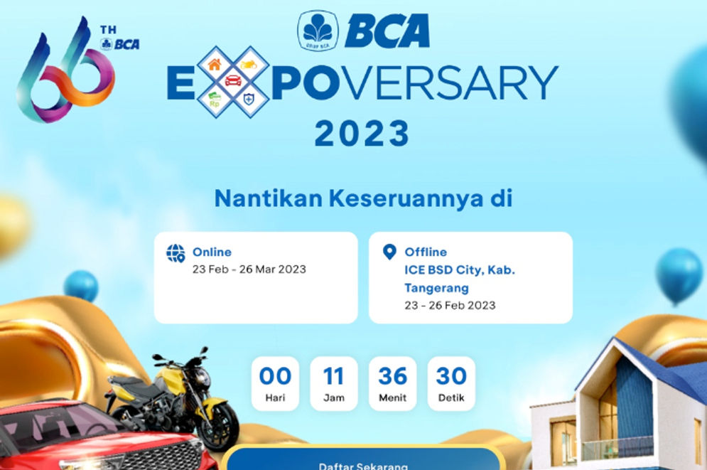 Rayakan Hut ke-66, BCA Kembali Gelar BCA Expoversary 2023 Mulai 23 Februari di ICE BSD Tangerang