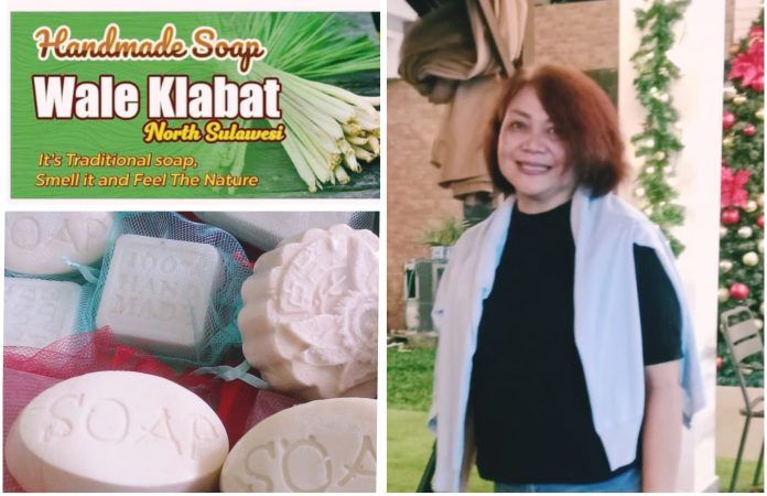 Merry Karouwan owner Wale Klabat yang memproduksi Waya soap – traditional and handmade. (Foto:Istimewa)