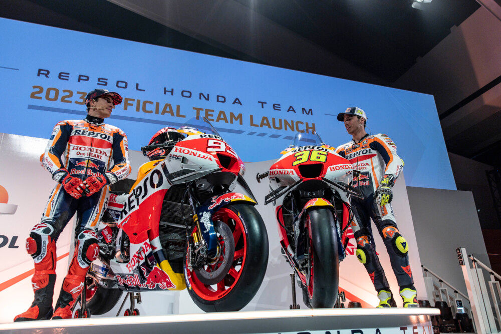 Tim Repsol Honda memperkenalkan pembalap dan motornya untuk MotoGP 2023.