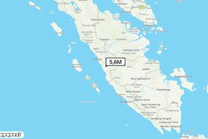Pusat gempa berada di darat 36 km Tenggara Pesisir Selatan