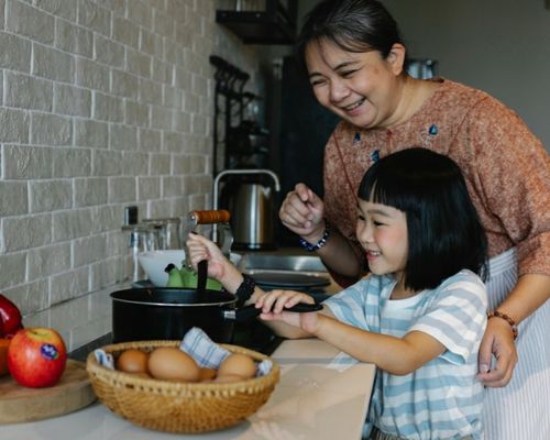 Photo by Alex Green: https://www.pexels.com/photo/asian-woman-with-granddaughter-preparing-food-5693017/