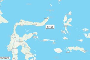 Pusat gempa berada di laut 97 km Tenggara Kota Bolaanguki