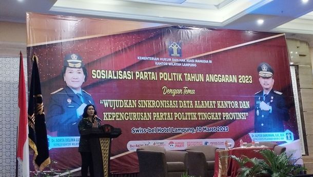 Kemenkumham Lampung Sosialisasi Partai Politik Fokus Sinkronasi Data dan Kepengurusan Parpol