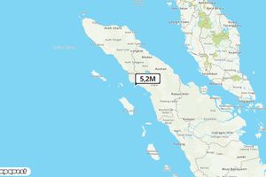 Pusat gempa berada dilaut 42 km Tenggara Kab- Aceh Singkil