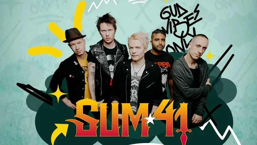 Poster Gudfest 2023 yang menampilkan SUM 41 sebagai bintang tamu.