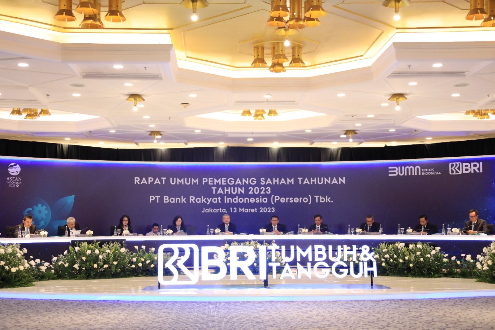 RUPST PT Bank Rakyat Indonesia (Persero) yang salah satunya menunjuk Irjen Kemenkeu Awan Nurmawan Nuh sebagai Komisaris BRI, 13 Maret 2023.