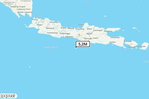 Pusat gempa berada di laut 126 km BaratDaya Kulonprogo