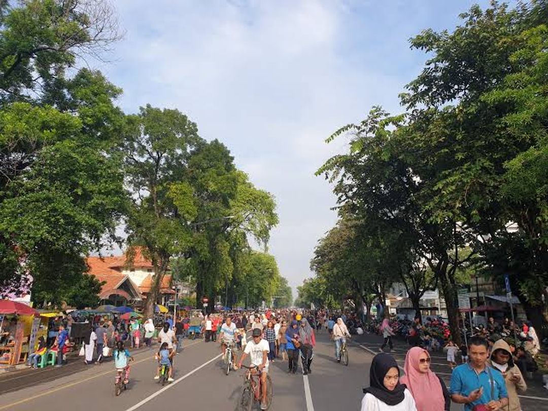 Car free day di Jalan Slamet Riyadi, Solo.