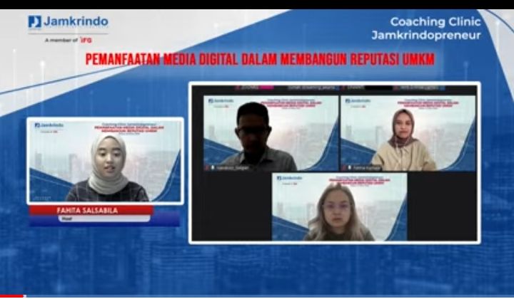 Pelatihan coaching clinic “Pemanfaatan Media Digital Dalam Membangun Reputasi UMKM " yang digelar Jamkrindo, Selasa (21/3/2023) lalu.