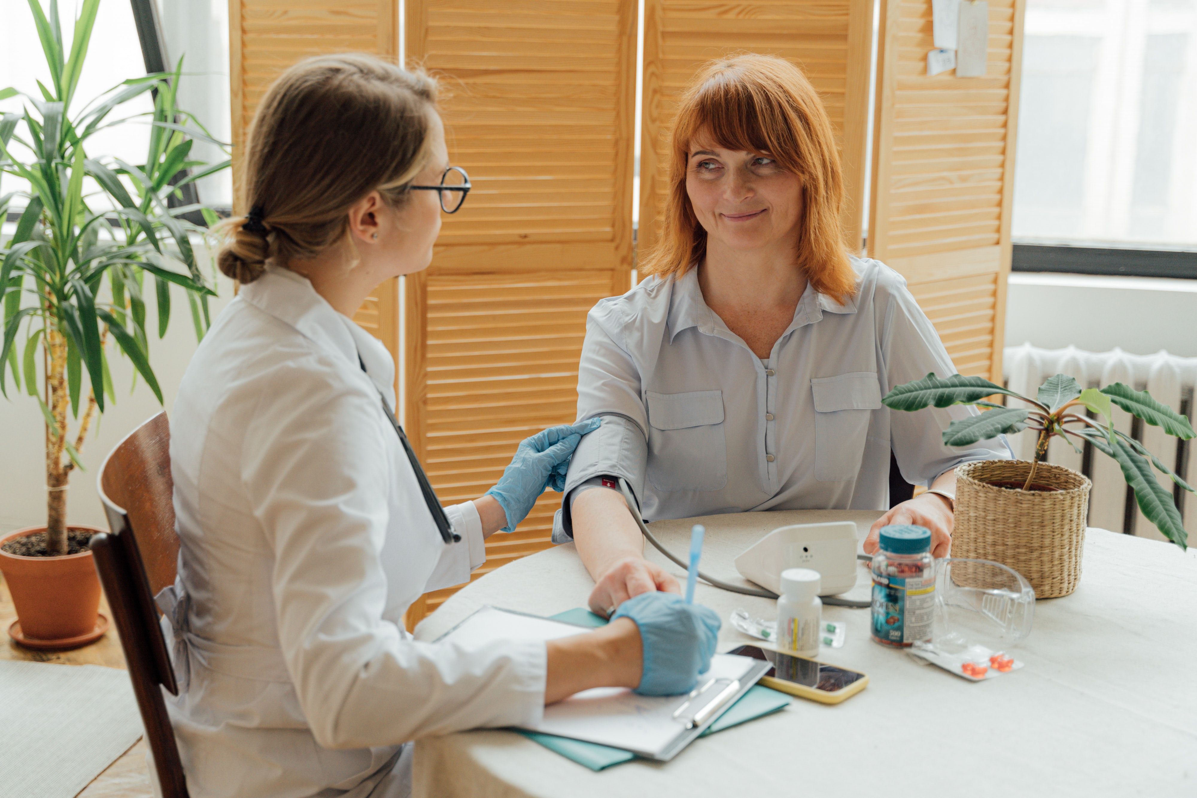 Photo by Antoni Shkraba: https://www.pexels.com/photo/a-doctor-checking-a-patient-s-blood-pressure-5215000/