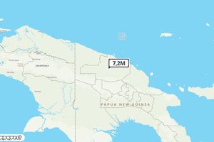 Pusat gempa berada di darat 115 km BaratDaya Wewak