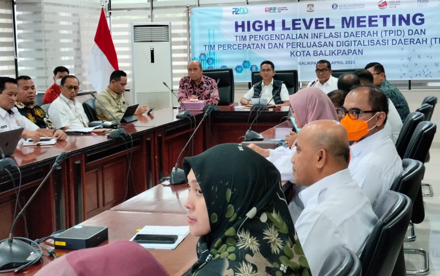 Mewaspadai Kenaikan Inflasi, TPID Balikpapan Gelar High Level Meeting di Ruang Rapat 1 Balai Kota Balikpapan, Rabu (5/4/2023)