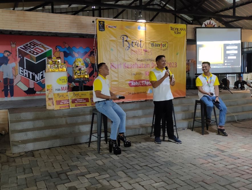 dr Rama bersama Tropicana Slim mengajak untuk mencegah dan melawan diabetes. (Foto : Ahma Husaini)