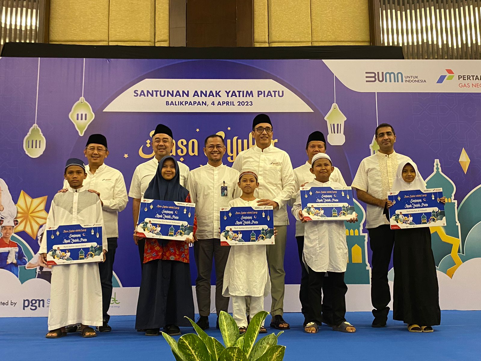 Wujud Rasa Syukur, PGN Berikan Santunan Kepada Anak Yatim Piatu di Balikpapan