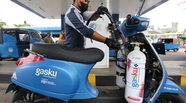 Subholding Gas Pertamina melalui PT Gagas Energi Indonesia terus melakukan penetrasi konversi Bahan Bakar Gas (BBG) pada sepeda motor.