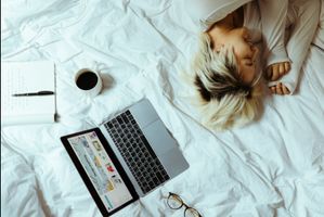 Photo by Ketut Subiyanto: https://www.pexels.com/photo/young-woman-using-laptop-in-bed-and-resting-4132337/