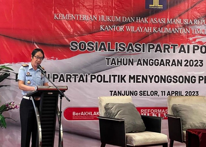 Jelang Pemilu 2024, Kanwil Kemenkumham Kaltim Sosialisasi Parpol di Kaltara