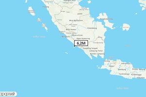 Pusat gempa berada di laut 53 km BaratDaya Bengkulu Selatan
